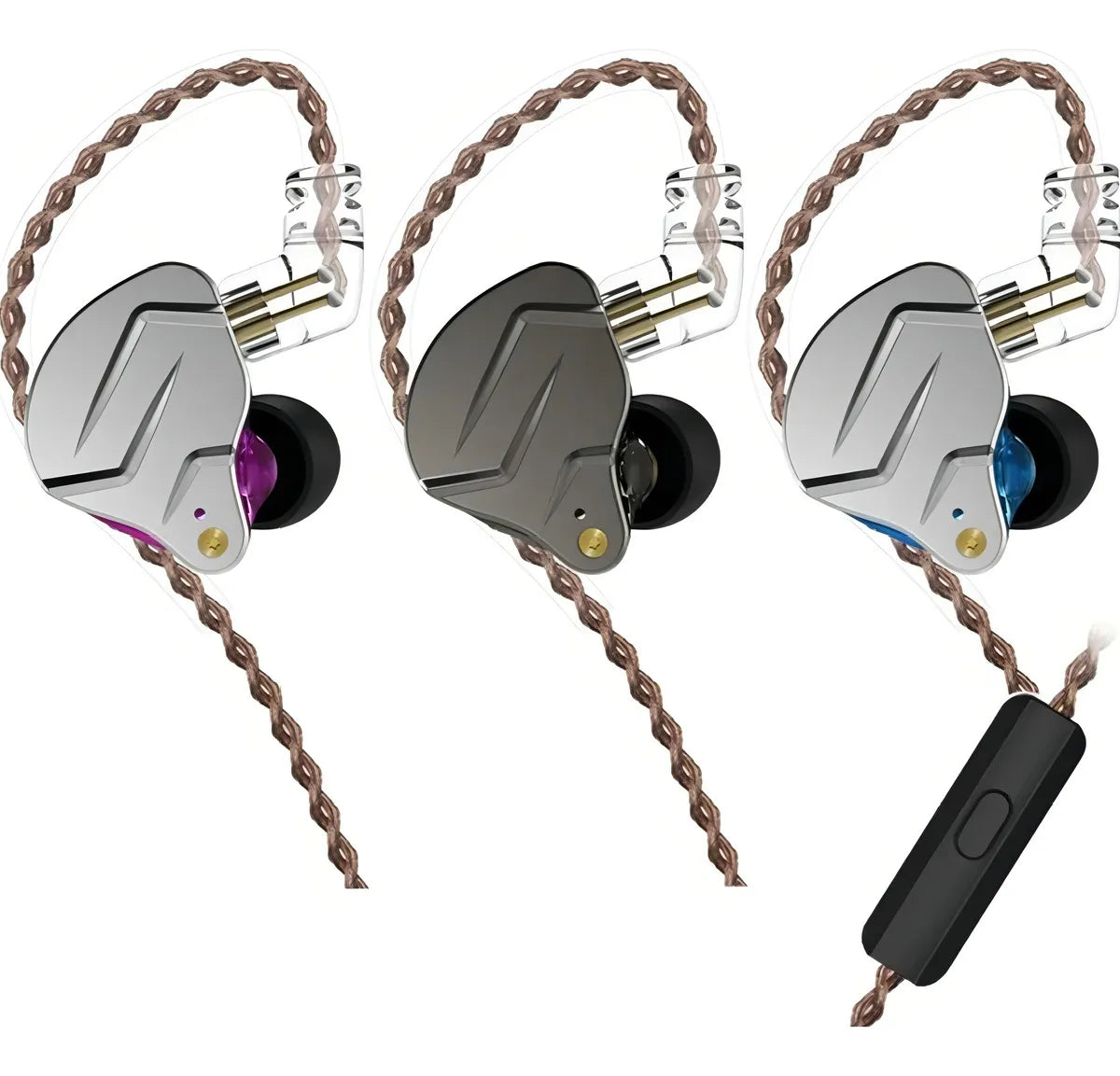 Fone de ouvido in-ear sem fio KZ Auriculares con cable ZSN Pro with mic negro