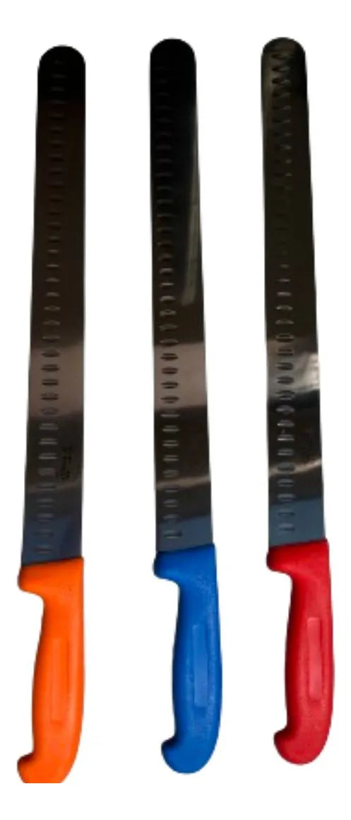 Cuchillo Fileteador Trento 14 Pulgadas Con Capsulas De Aire Rojo