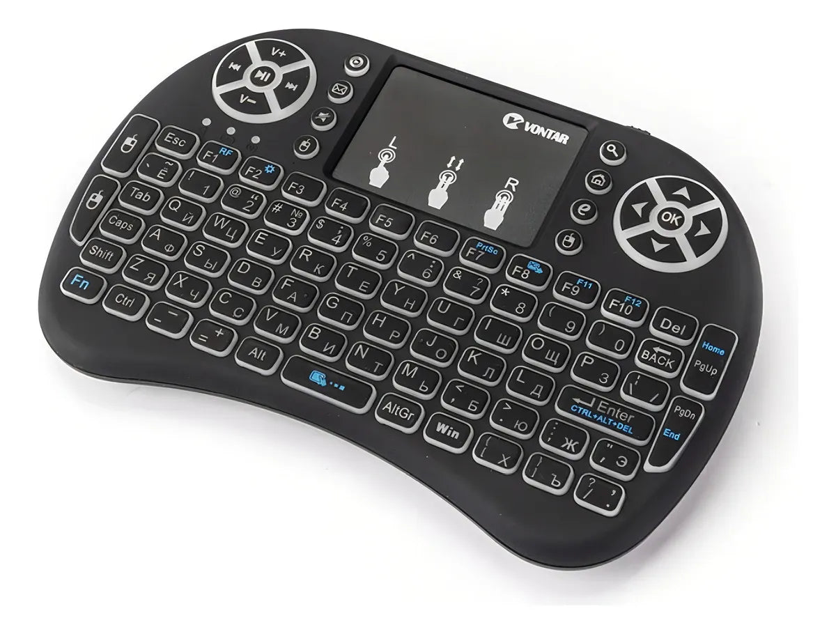 Mini Teclado Inalambrico Smart Tv Android Teclado Negro