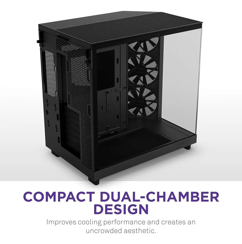 Nzxt H6 Flow | Cc-h61fb-01 | Caja Compacta De Flujo De Aire Black