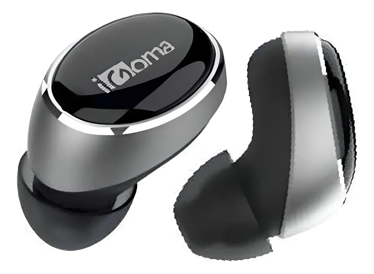 Audífonos Igoma Inalámbricos Táctiles Bluetooth Earbuds Ig 8 Color Smooth Black Luz Azul