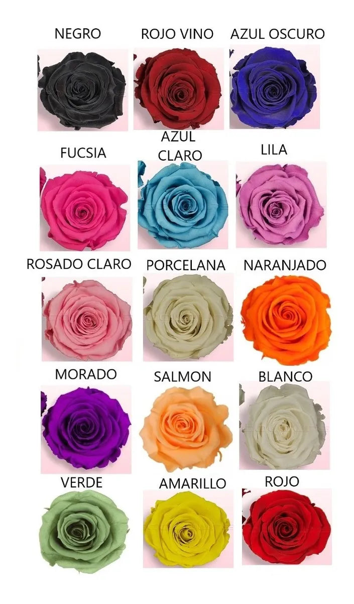 Regalo Dia De La Madre Rosa Preservada 29 Cm Alto + Obsequio Todos