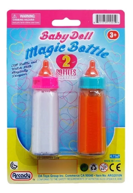 Juguete Biberon Magico 2 En 1 Leche Desaparece Bibi Muñeca C 2 En 1 (rosa Y Azul)
