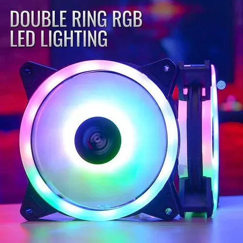 Ventilador Rgb Fan Cooler 120mm Pc Gamer Luz Led Molex