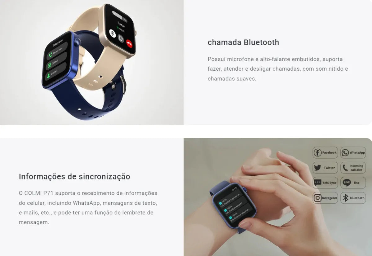 Smartwatch Colmi P71 Negro Ss