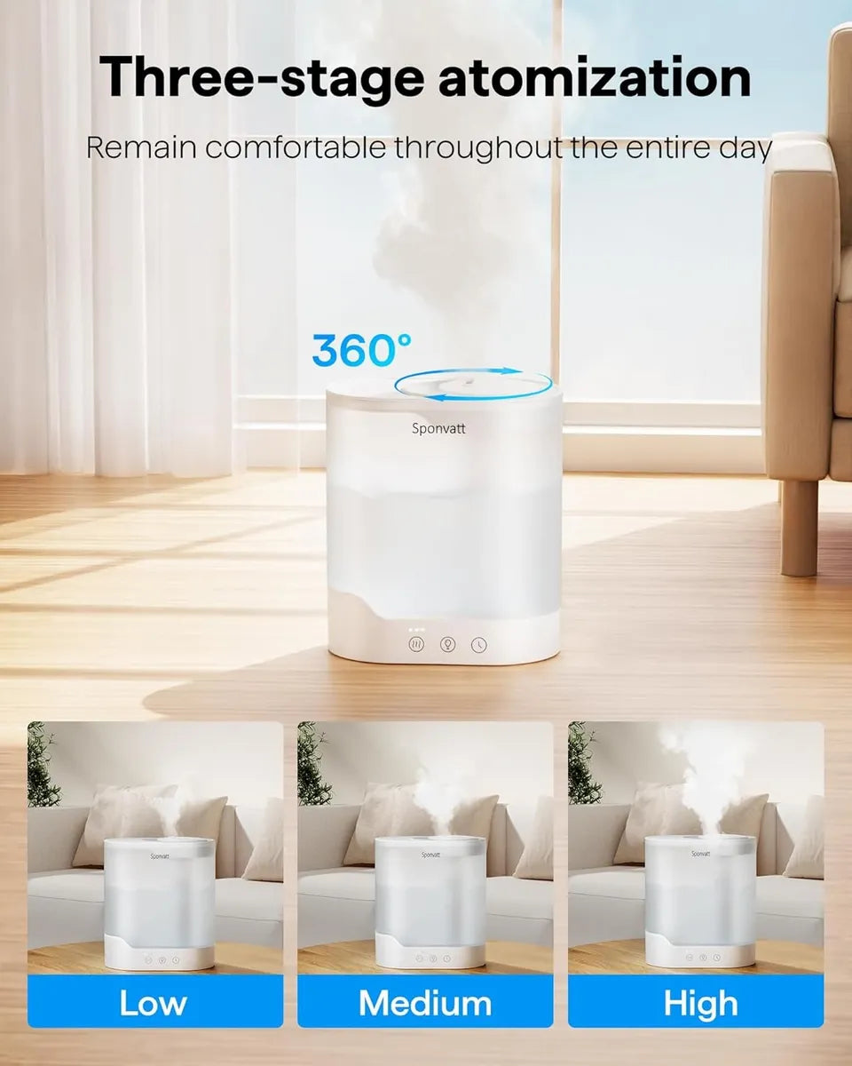 Humidificador Para Bebes Dormitorio Y Hogar De Niebla Fría Blanco