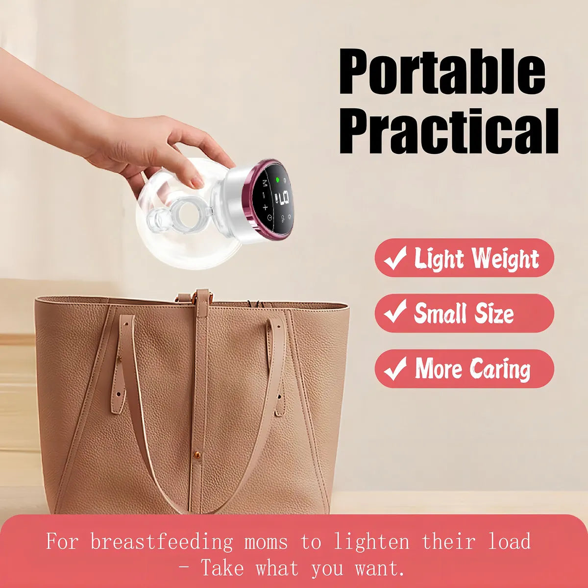 Extractor De Leche Manos Libres Con Pantalla Tactil Intelige
