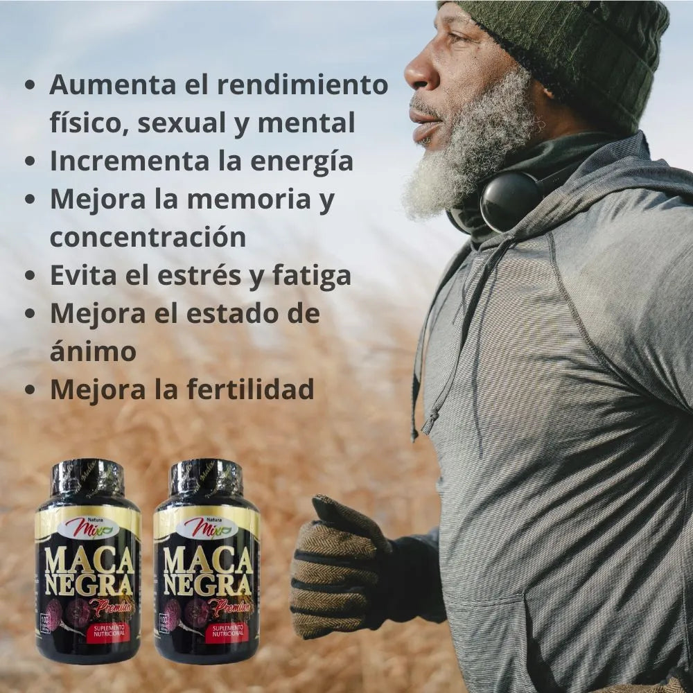 Maca Negra Premium X2 + Regalo - Natural