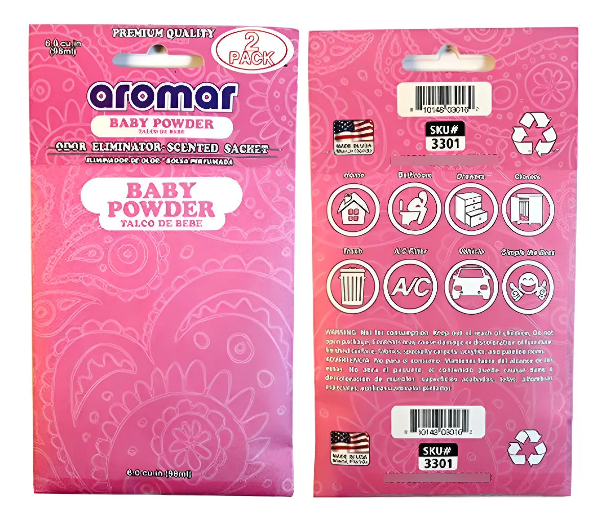 6 Pcs Sachets Aromatizantes Bebés - Aroma Talco - Fresh Scen