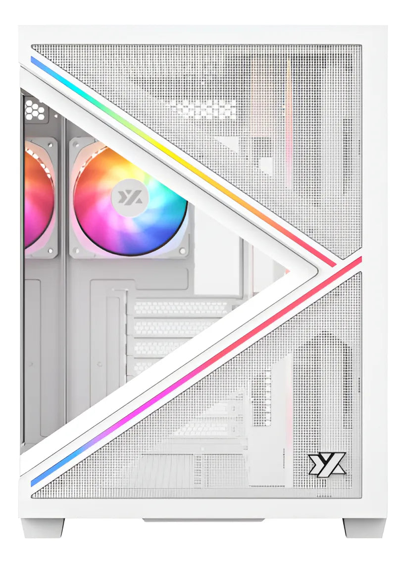Chasis Gamer Xyz Qubex White | Argb | Atx | 4 Fans | Type C