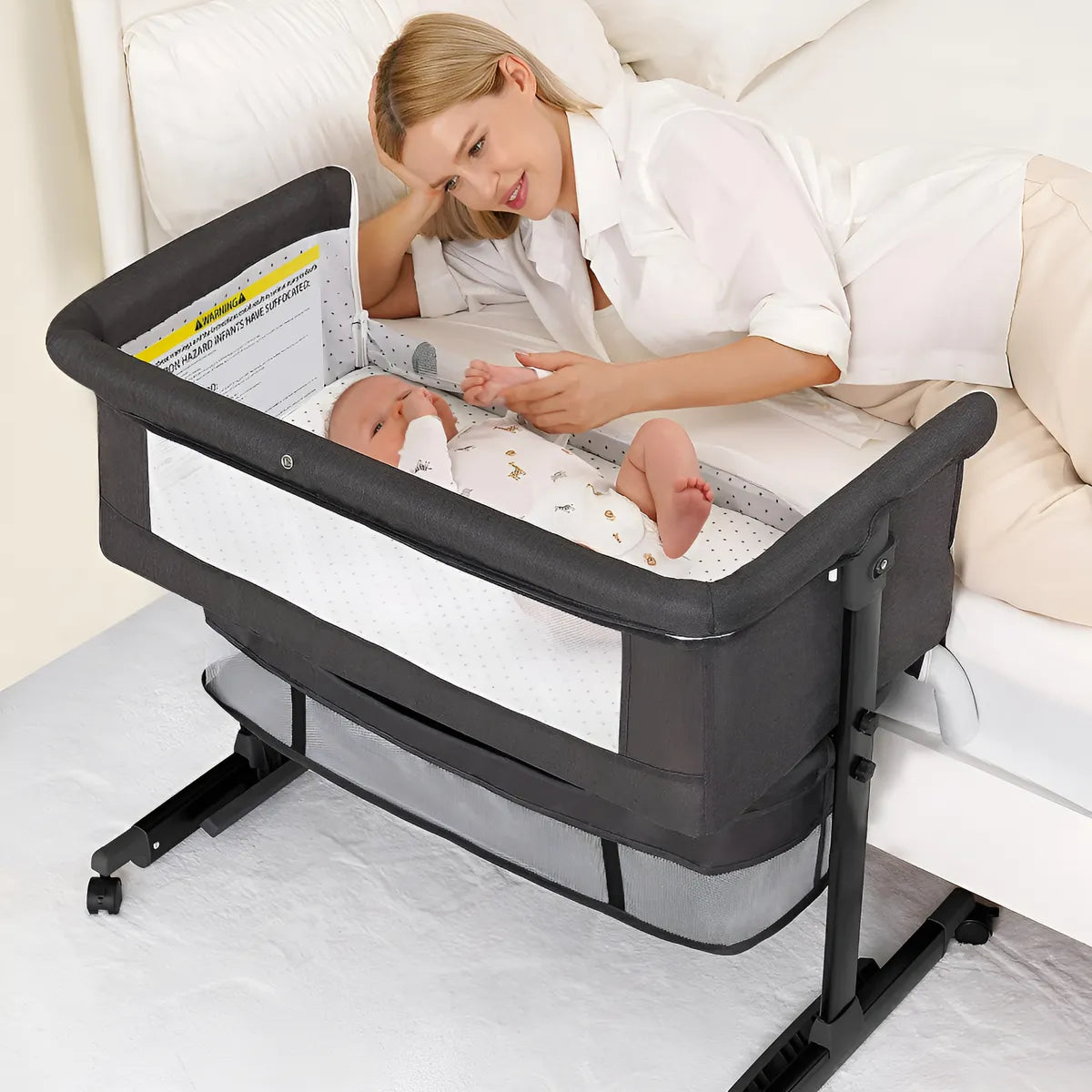 Cuna Para Bebe, Moises 3 En 1 Para Bebe, Moises Con Ruedas,
