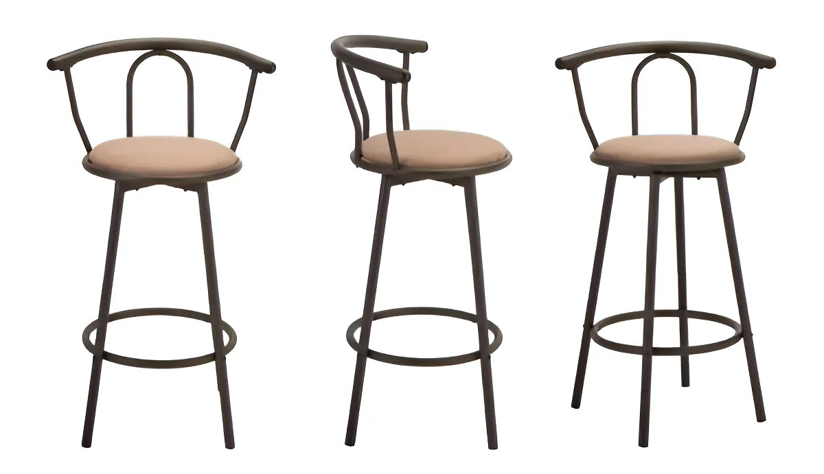 Silla Alta De Bar Giratoria Silla Para Bar Alta Premium Color Cafe