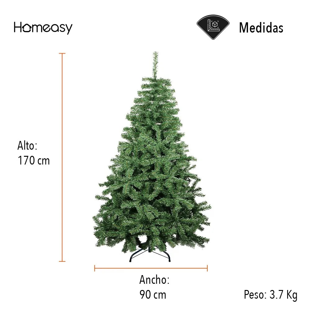 Árbol Artificial De Navidad Verde 1.70