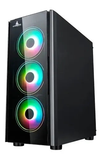 Chasis Gabinete Iceberg Crystal G9 Atx X4 Fans Incluidos Negro