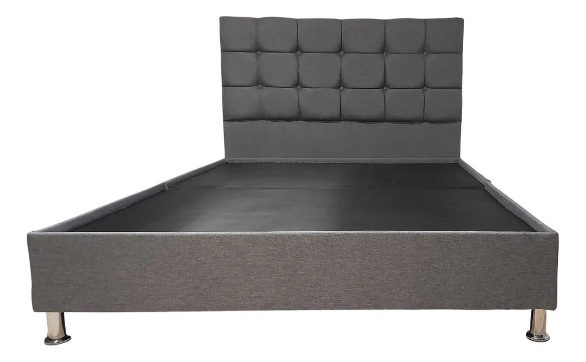 Colchon Doble + Basecama + Espaldar Almohadas Envio Bogota Negro Gris Cafe