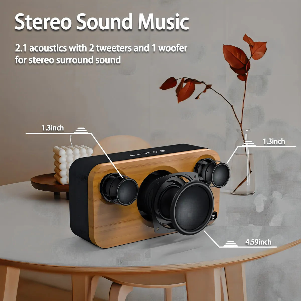 Altavoz Bluetooth Con Graves Profundos, Altavoz Portátil Ina