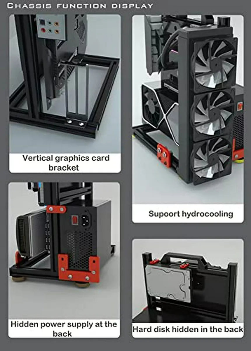 Chasis Pc Abierto Para Pruebas Con Soporte Atx Y Refrigeraci