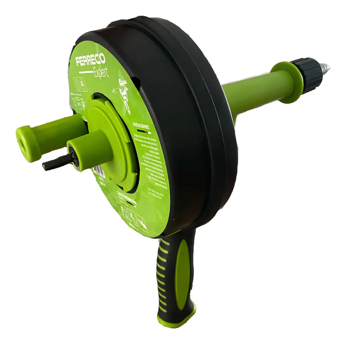 Sonda Destapacaños Manual Con adaptación a Taladro 7,6 MTs, Tuberias, desagues, sanitarios, lavamanos Ferreco Expert