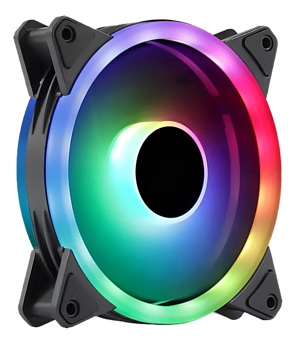 Ventilador Fan Cooler 120mm. Caja Pc Gamer / Luz Led Rainbow