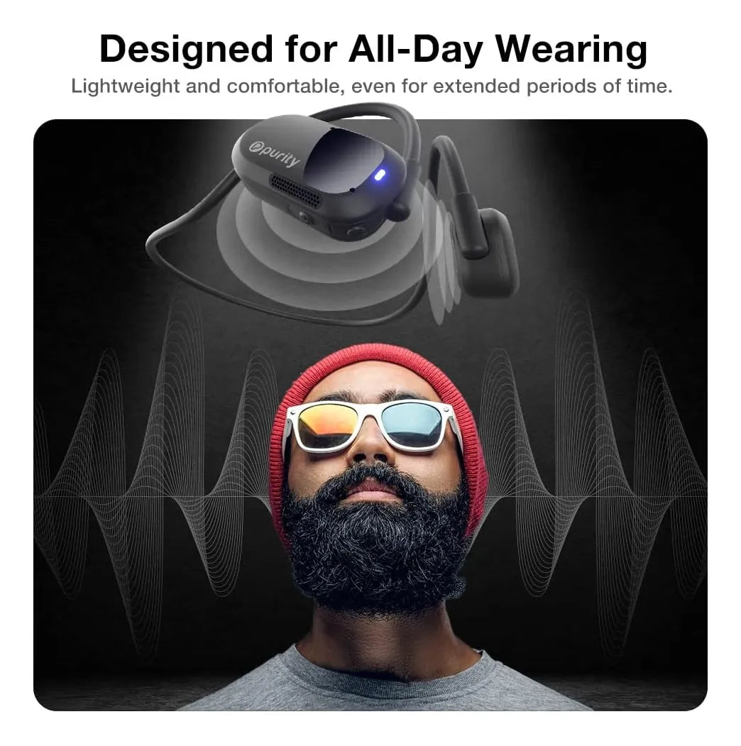 Audífonos Auriculares Air Conduction Oido Abierto Livianos Negro