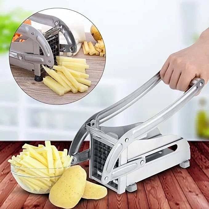 Cortador manual de verduras y patatas con 2 cuchillas