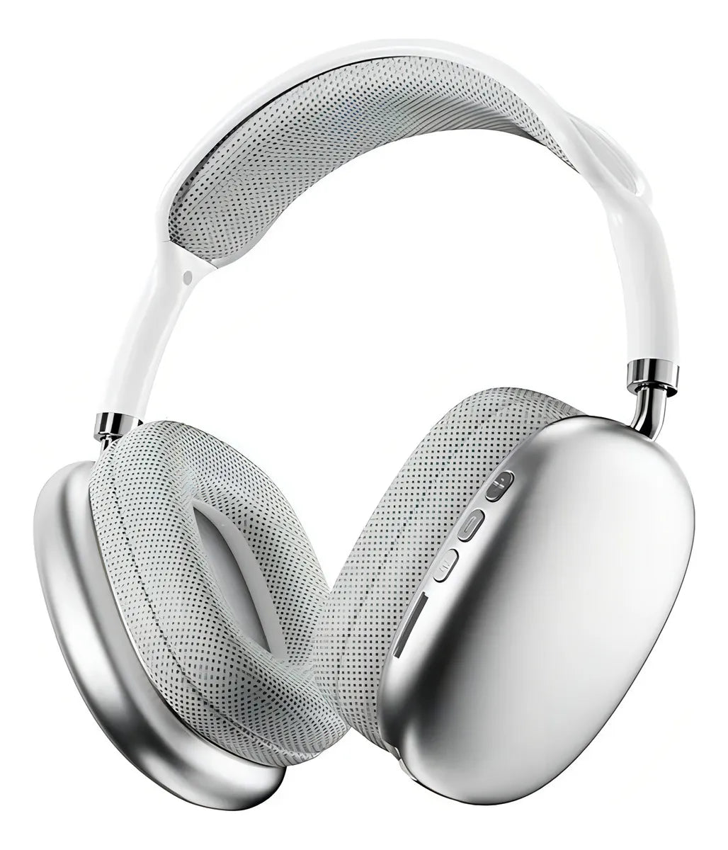 Auriculares Inalámbricos De Diadema Con Micrófono Bluetooth 400mah Plateado Diadema Xx Algodón Acolchado Orejeras Transpirables Rotación Libre