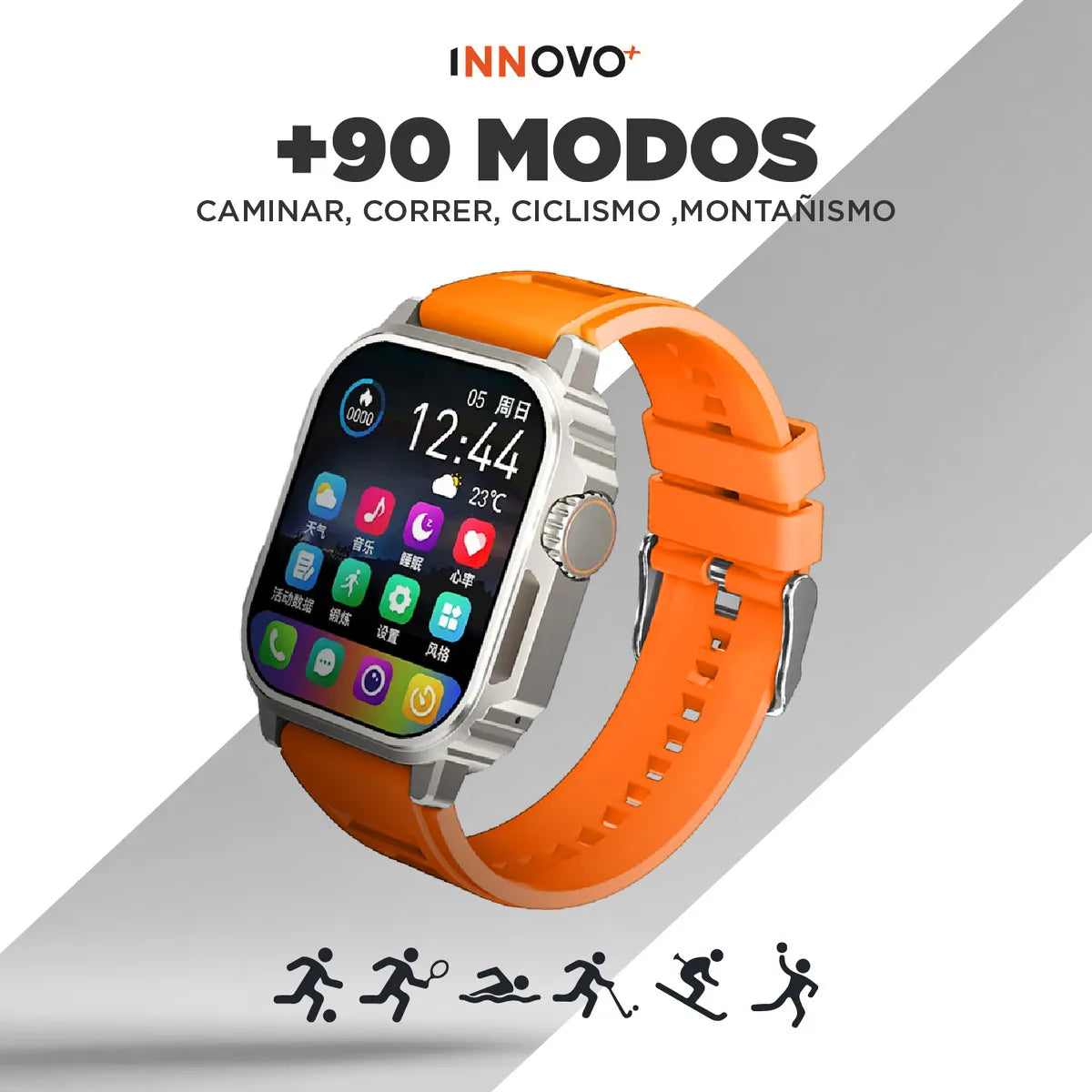 Smartwatch Mobulaa Iw10 Mini Bluetooth 5.0 Ip67 Orange