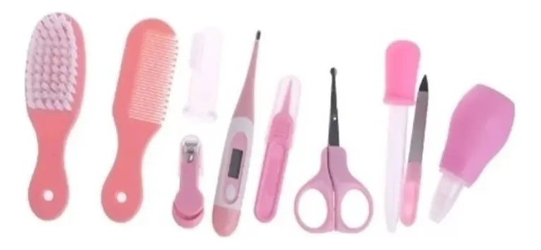 Kit Cuidado Ideal De Bebe Portátil Higiene Cortauñas Color Rosa