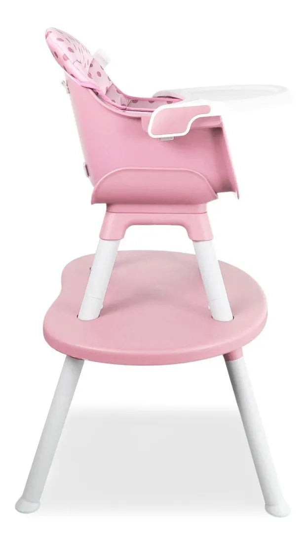 Silla Comedor Bebe 2 En 1 BEBESIT Comedor Escritorio con alcolchado Color Rosado
