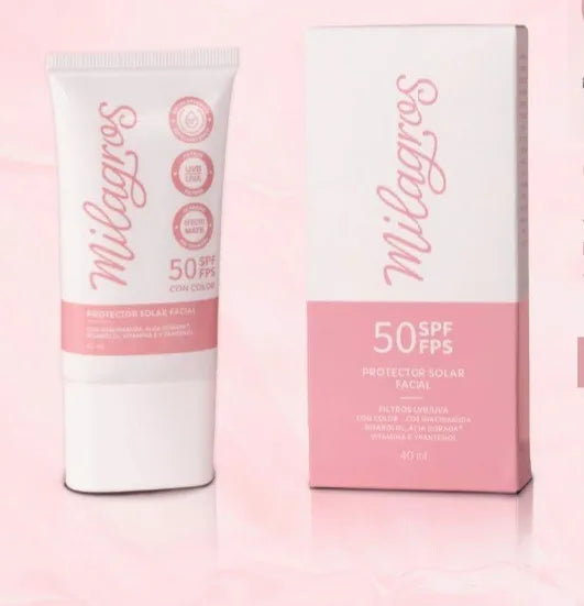 Protector Solar Facial Con Color Y Sin Color Milagros