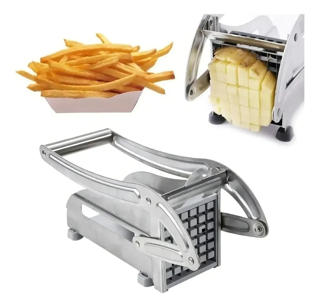 Cortador Picador Triturador De Papas Y Verduras Metálico Plateado