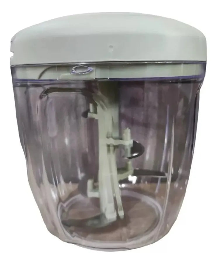 Set Utensilio Maquina Picadora Extractor Verduras Manual Blanco