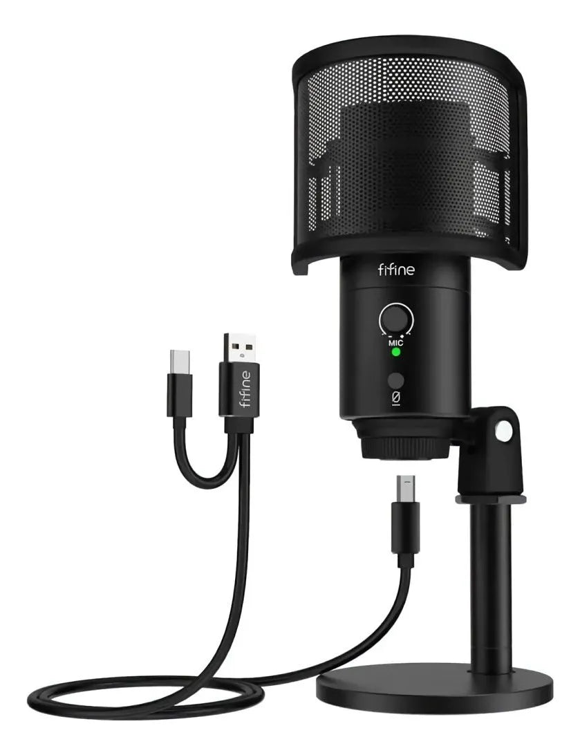 Micrófono cardioide de condensador Usb tipo C Fifine K683b