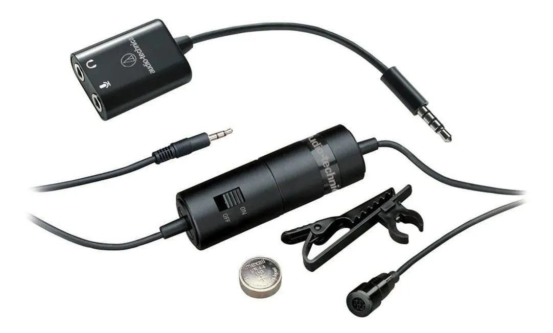 Micrófono Lavalier De Condensador Audio-technica Atr3350xis Color Negro