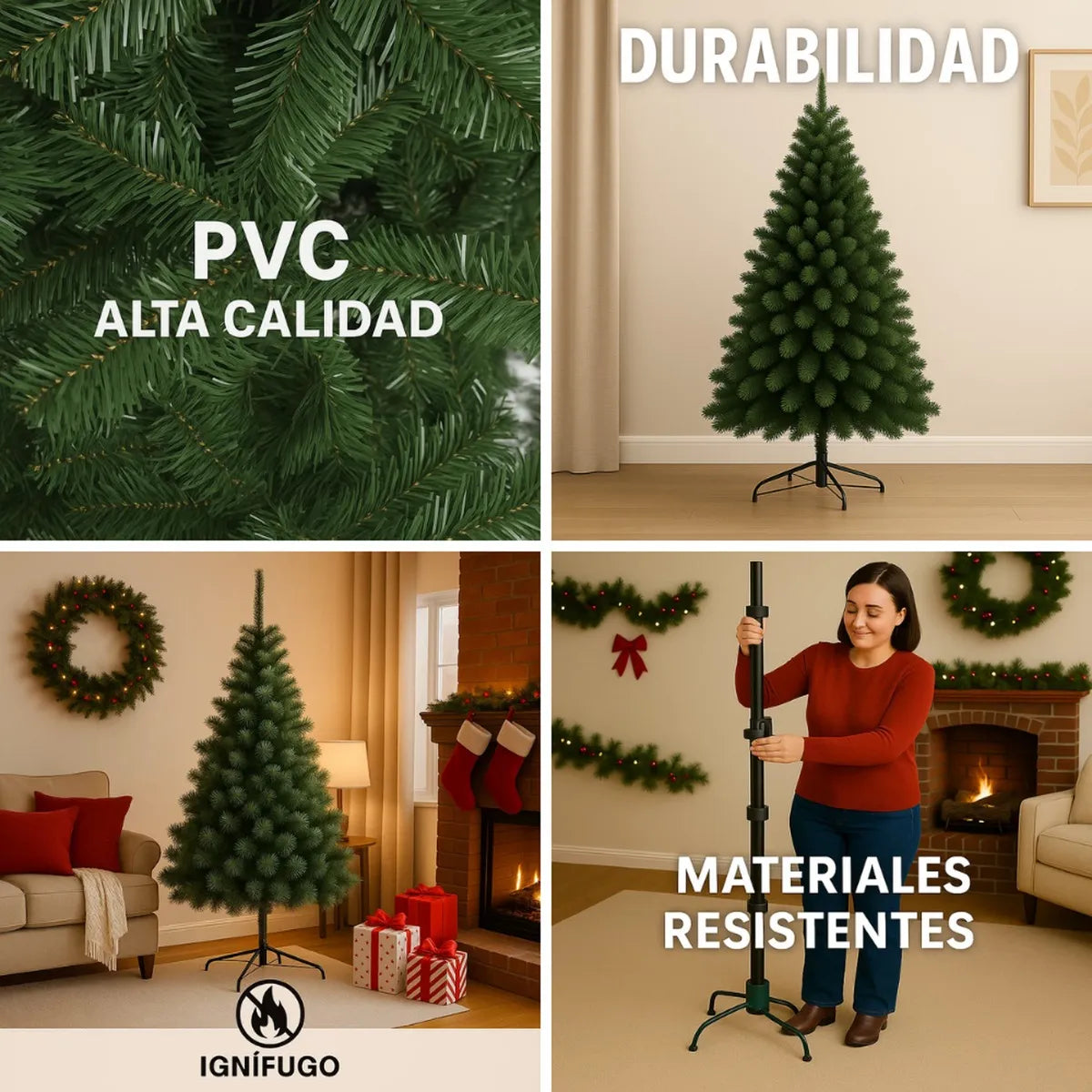 Pino Escoces Árbol De Navidad 2.00m 1049 Puntas Frondoso Verde Oscuro