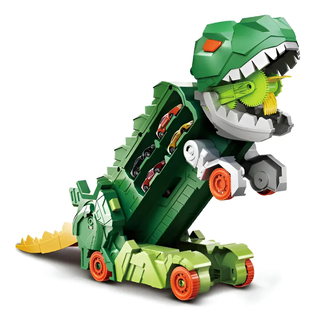 Transportador Dinosaurio T-Rex DINOTRACK 2 en 1 Verde Lima Escala 1:64