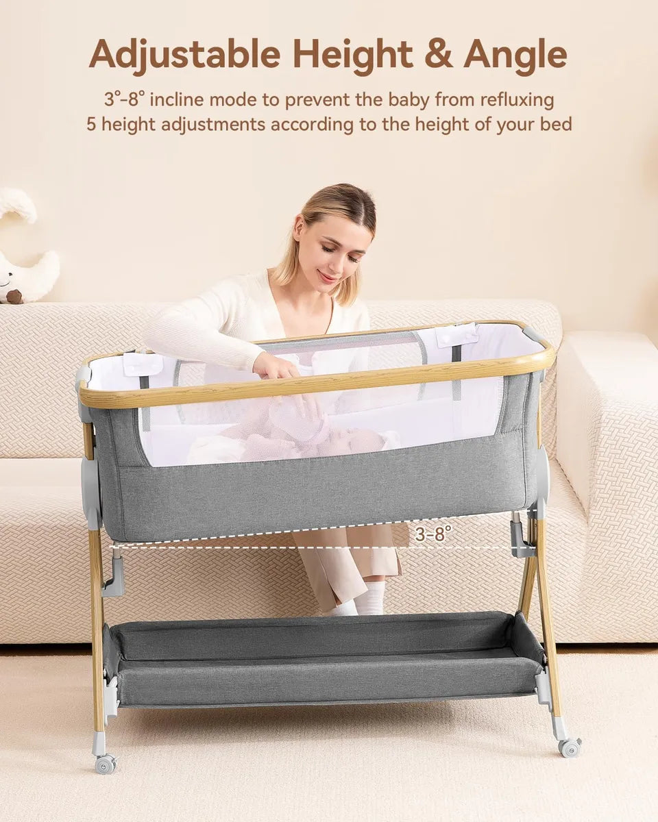 Moisés 3 En 1 Para Bebé Cuna Portátil Ajustable Y Plegable