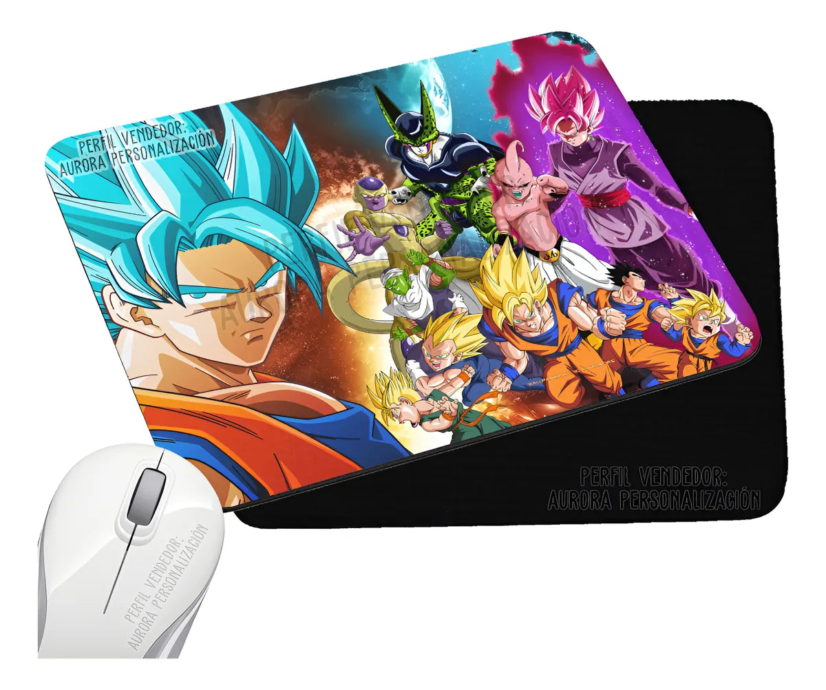 Pad Mouse Rectangular Dragon Ball Anime 3 Negro