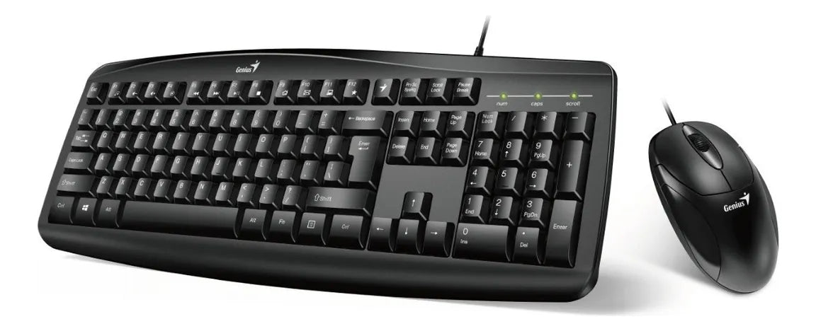 Kit de teclado y mouse Genius KM-200 Español de color negro