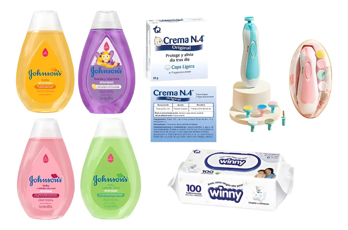 Kit Combo Para Bebe Lima Crema Azul Rosado