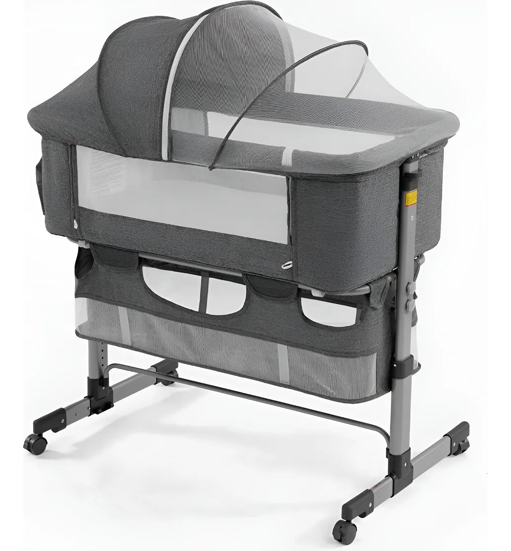 Cuna Para Bebé De Viaje 3 En 1 Nordmiex Junto Cama Moises Gris