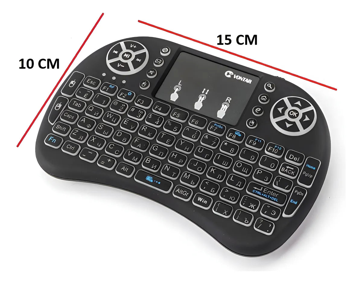 Mini teclado de control Wifi con panel táctil LED