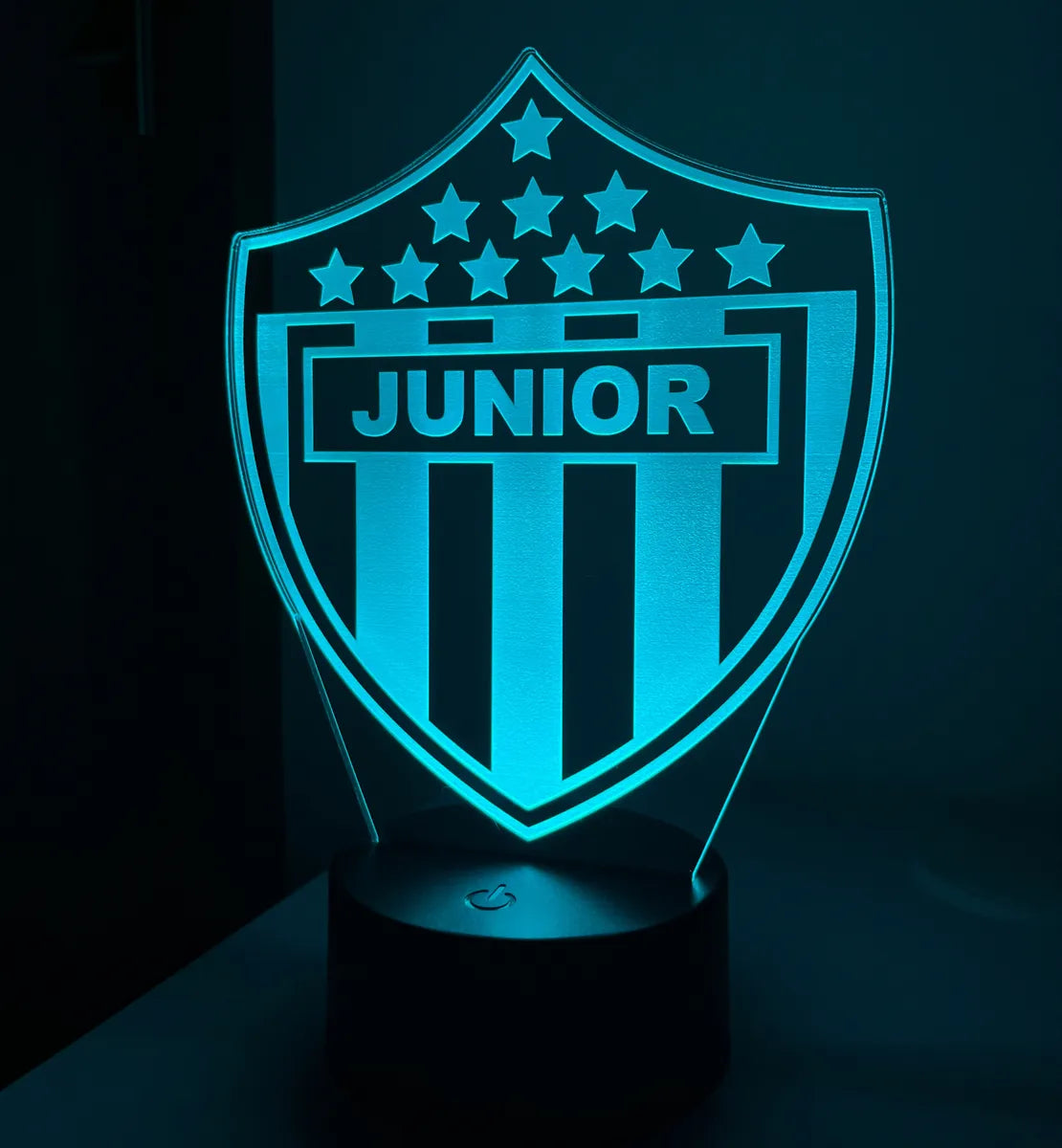 Lámpara De Noche Led Junior Holograma Decoración Regalo Negra