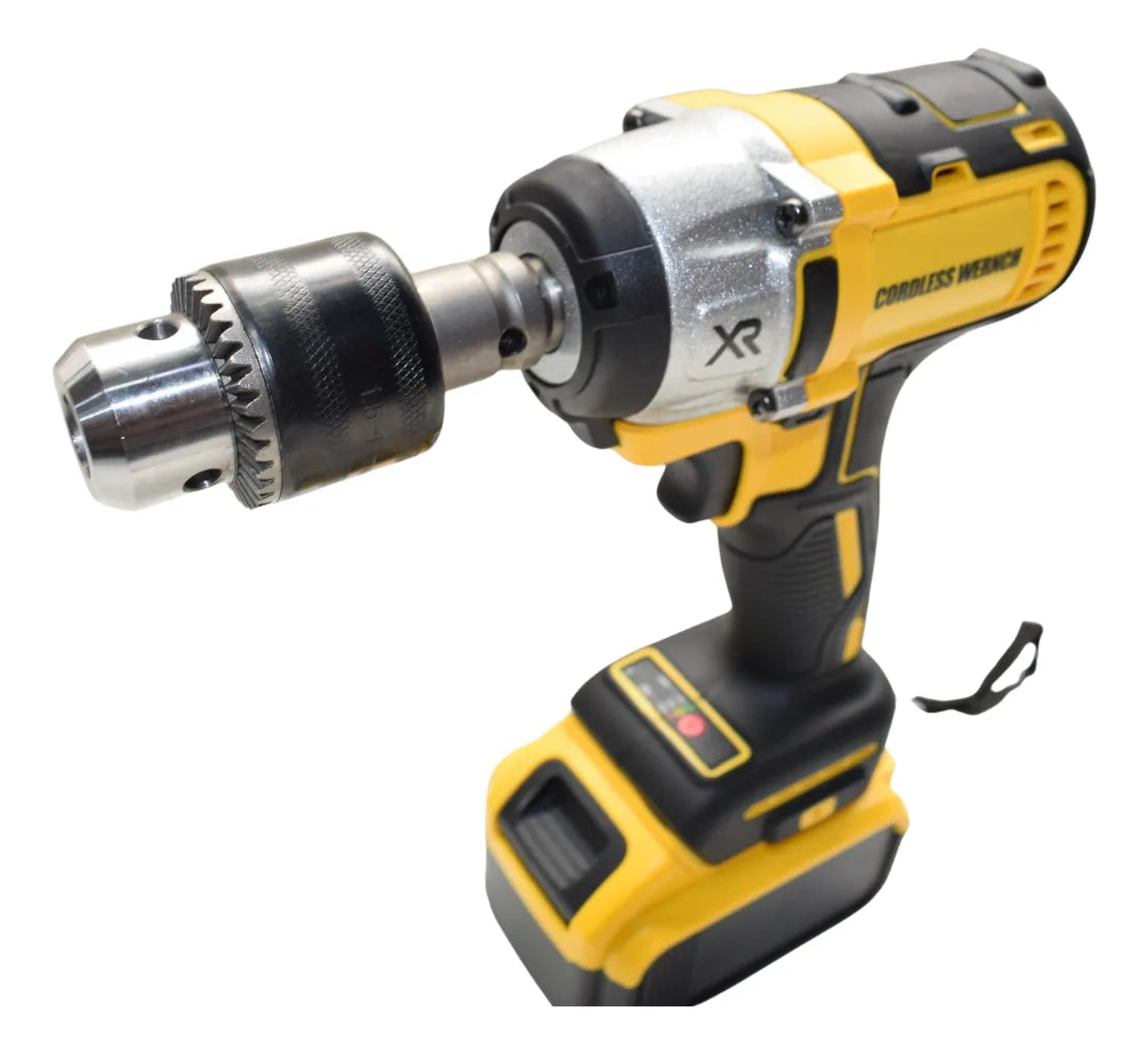 Pistola Llave Impacto Mandril Inalambrica 1/2 Reversible - Amarillo - 50