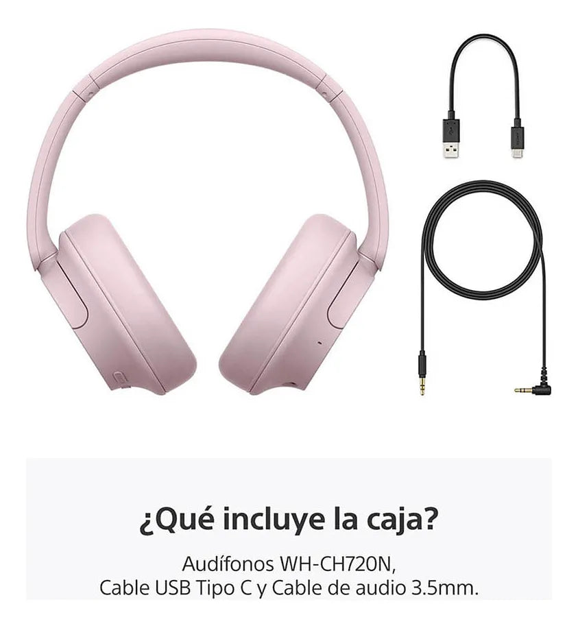 Audífonos Inalámbricos Con Noise Cancelling Wh-ch720n Color Rosado