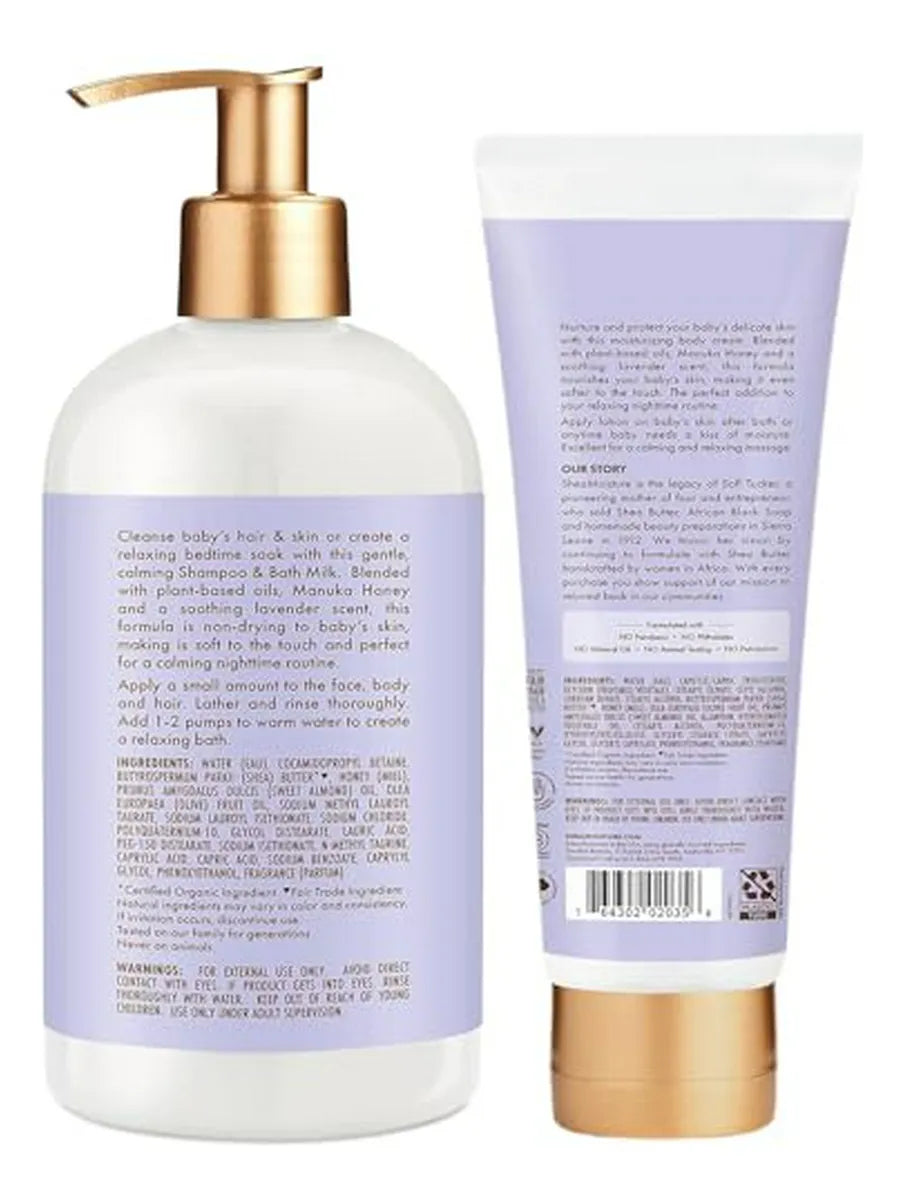 Set Cuidado Bebé Shea Moisture: Champú Y Baño Relajante + Cr