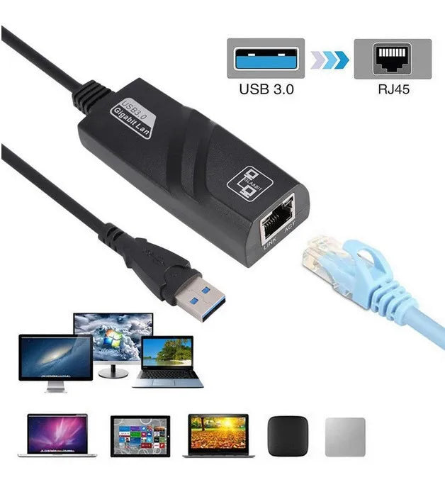 Tarjeta Convertidor Adaptador Usb 3.0 A Rj45 Red 1000 Mbps