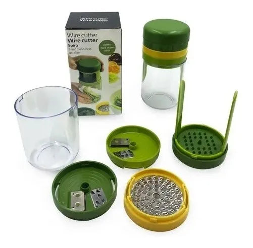 Picador Cortador Espiral Frutas Verduras Cuchillas 3 En 1