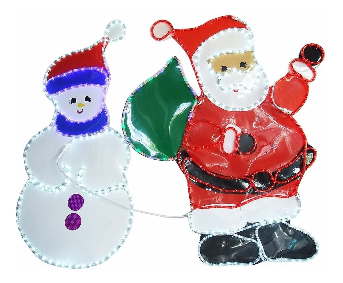 Figuras Navideñas En Luz Led Azul