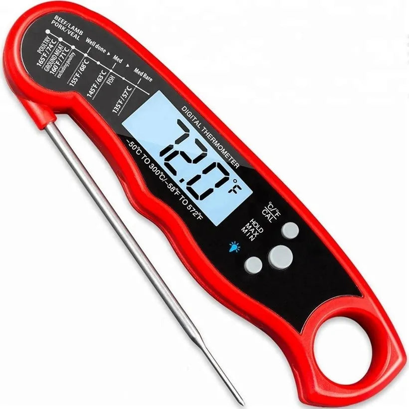 Termometro Cocina Para Carne Digital Horno Punzon Asador Rojo